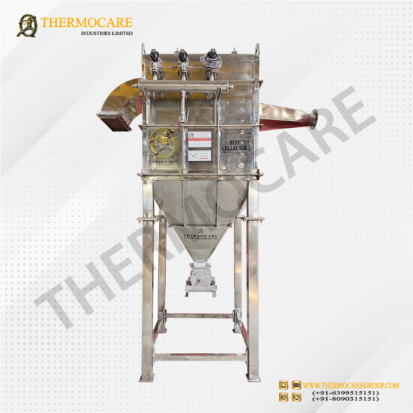 Thermocare pulse-jet industrial dust collector with hopper discharge
